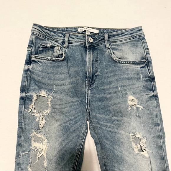 Zara Distressed Blue Jeans for Women Size 2 - Picture 2 of 16